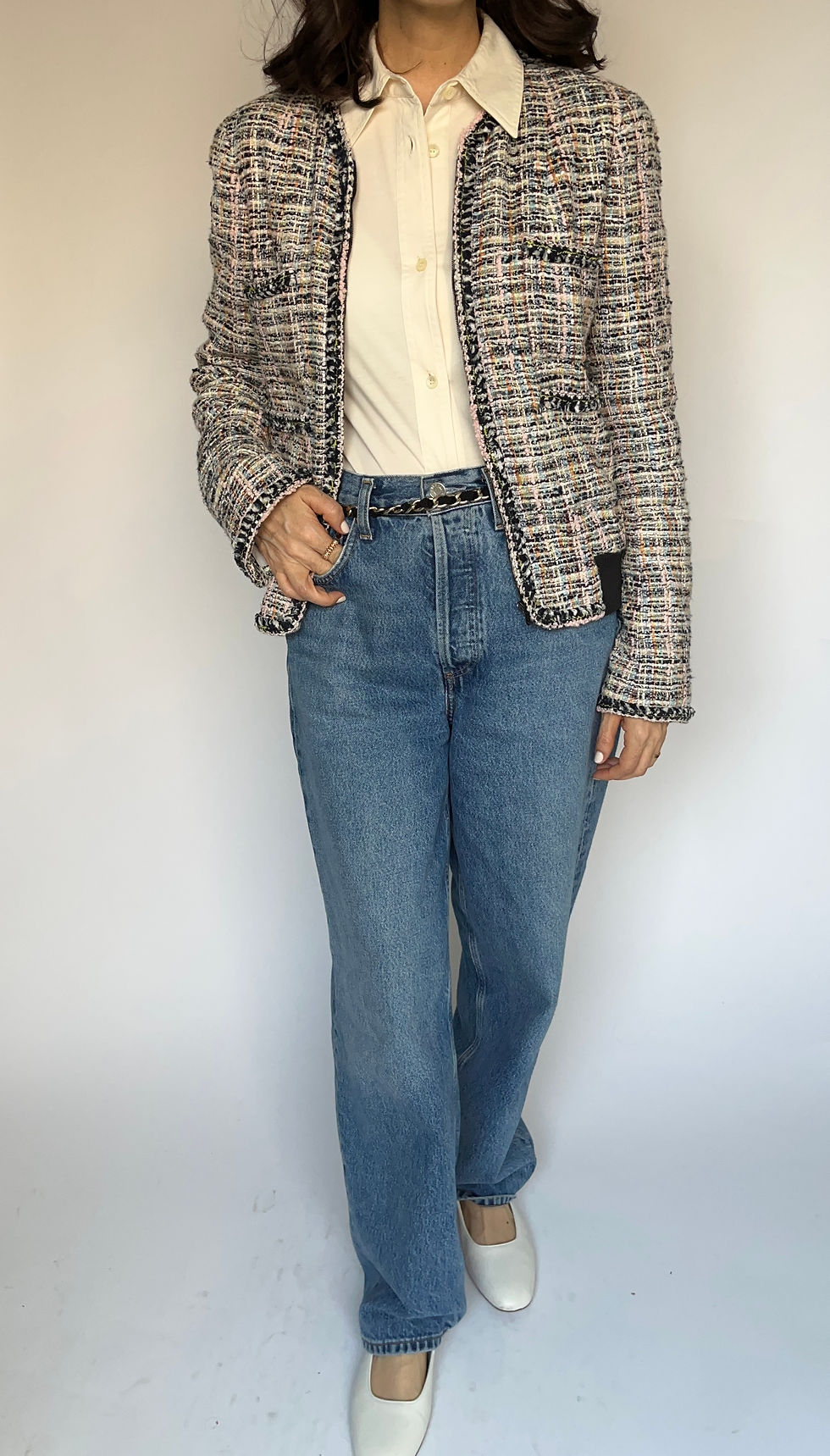 Thumbnail: CHANEL FANTASY TWEED BOMBER JACKET
