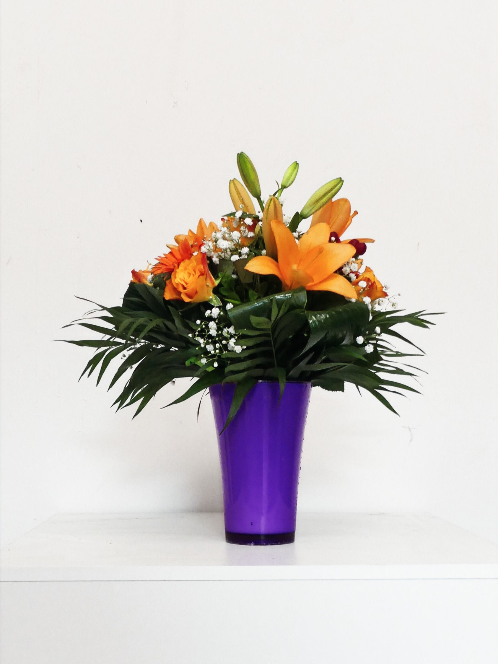 Bouquet rond unicolore