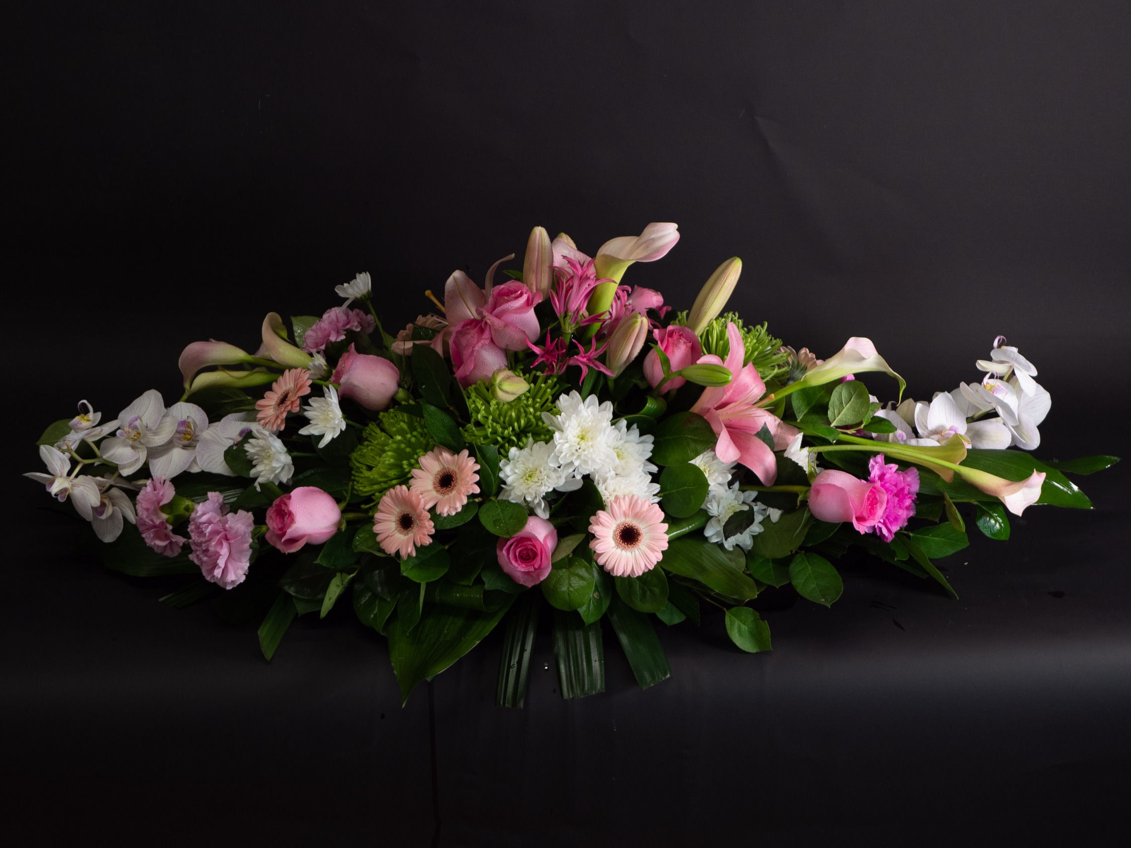 Raquette avec orchidées