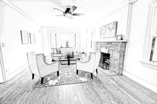 Family Room in Elmhurst designed by MRM Home Design