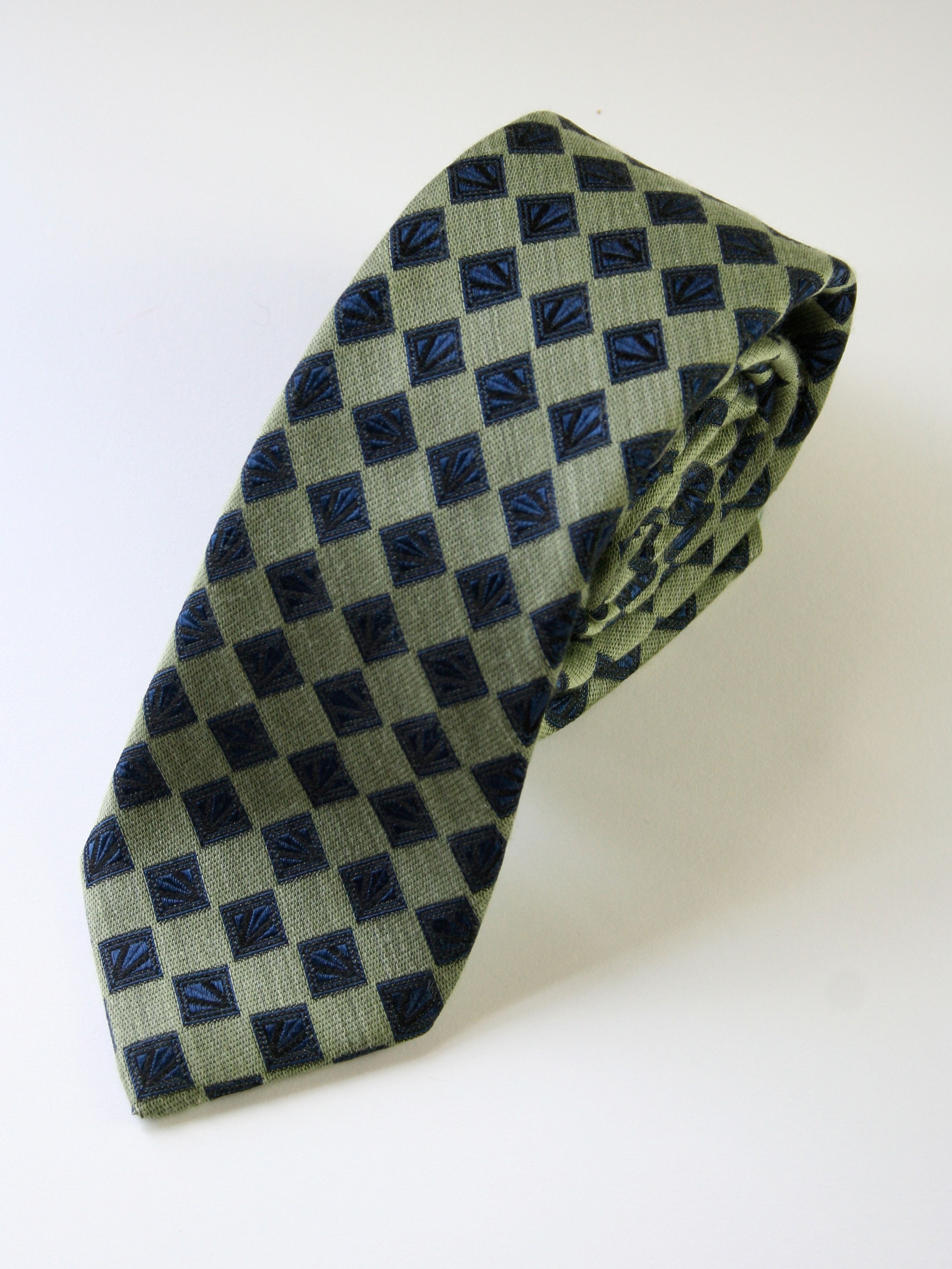 Fiesta Green Cashmere/SIlk Handmade Tie