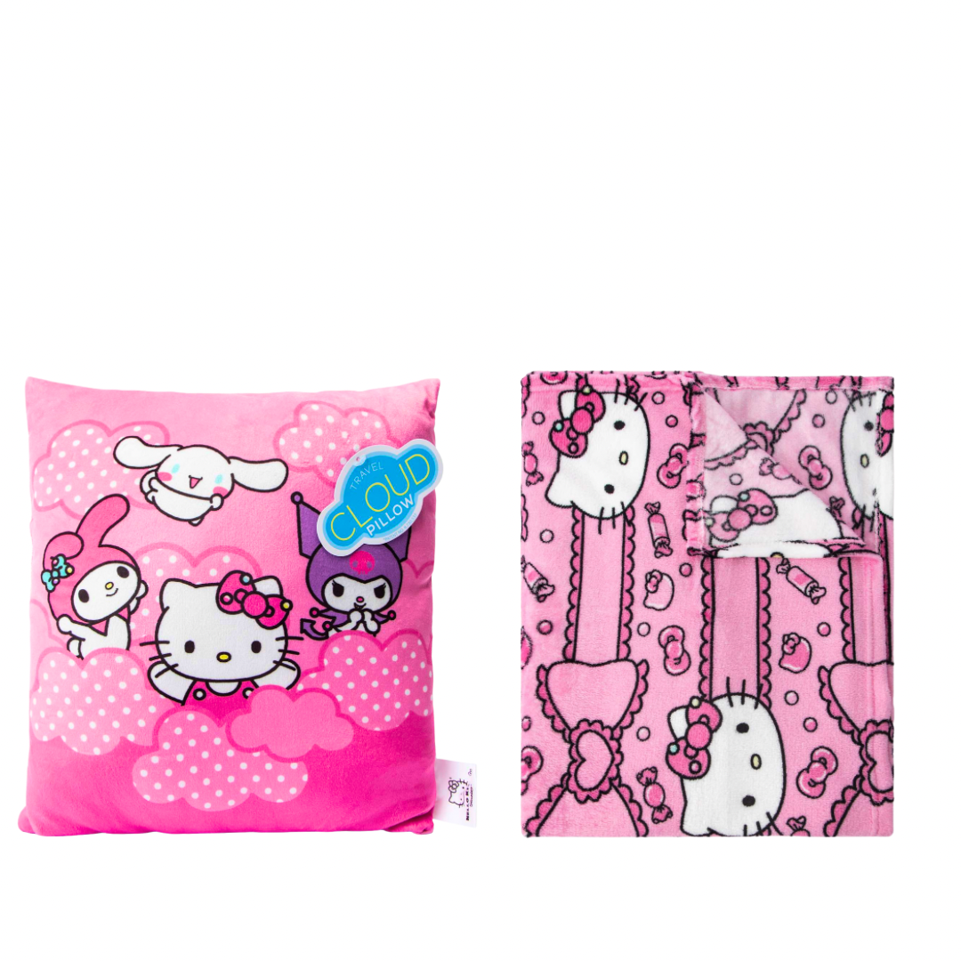 Hello Kitty Pillow and Blanket Set