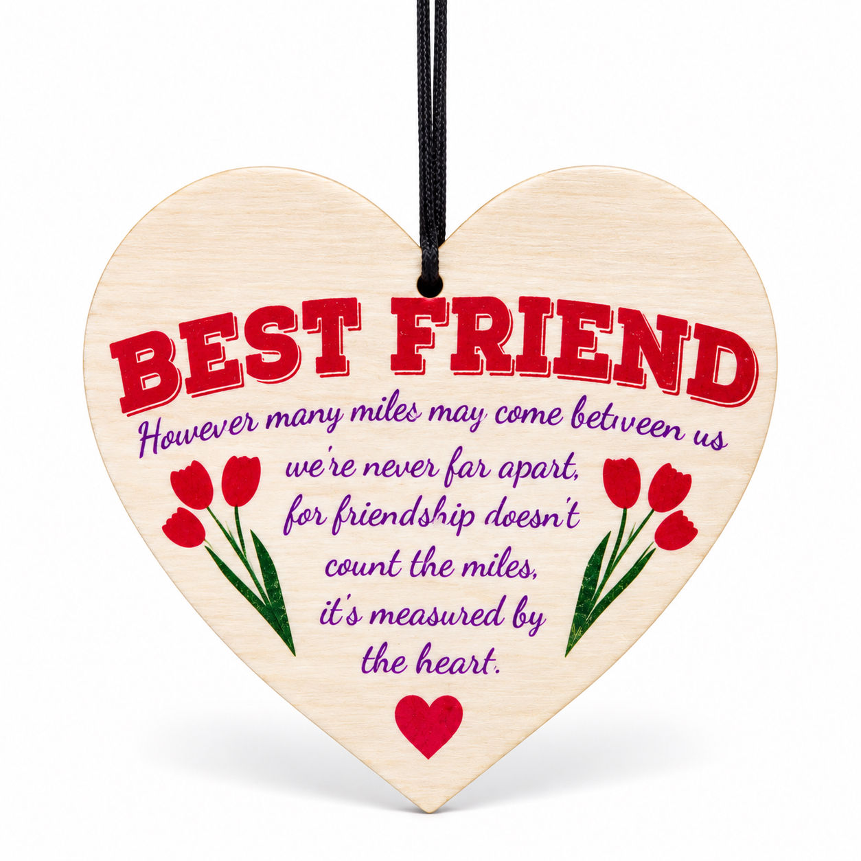 Bestfriend Wooden Heart Ornament