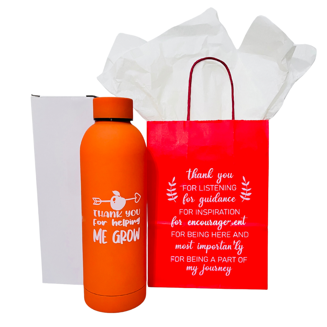 Thank You For Helping Me Grow Teacher Water Bottle