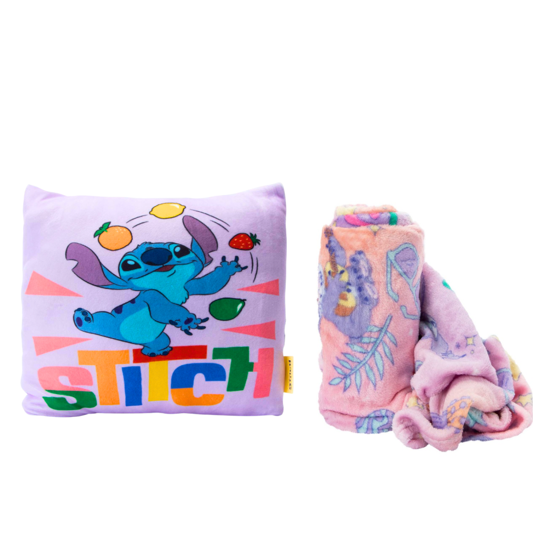 Stitch Pillow and Blanket Set