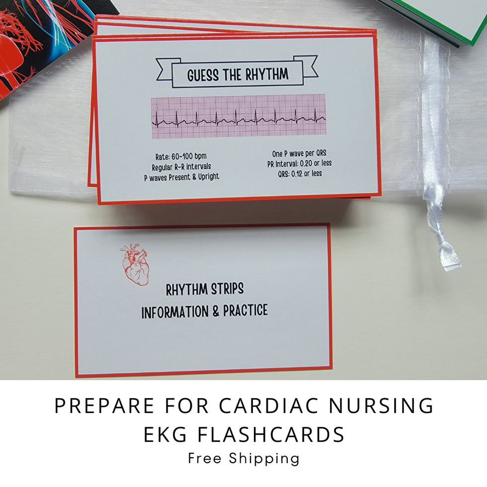 EKG Flashcards in a stack