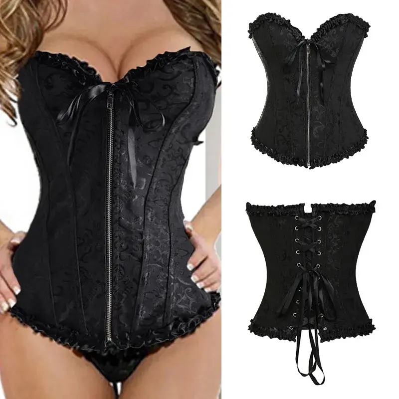 Women's Halloween Zipper Bustier Corset