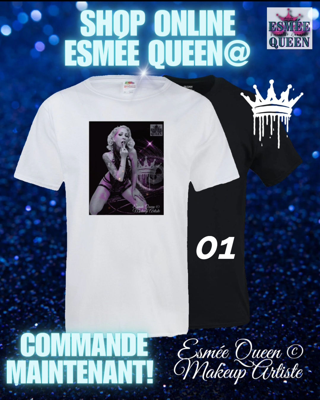 T-Shirt Esmée Queen – Collection Boudoir Signature
