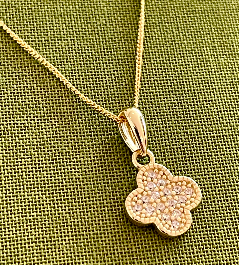 Thumbnail: KINDRED 14K Gold Vermeil + CZ Pendant Necklace KN30 