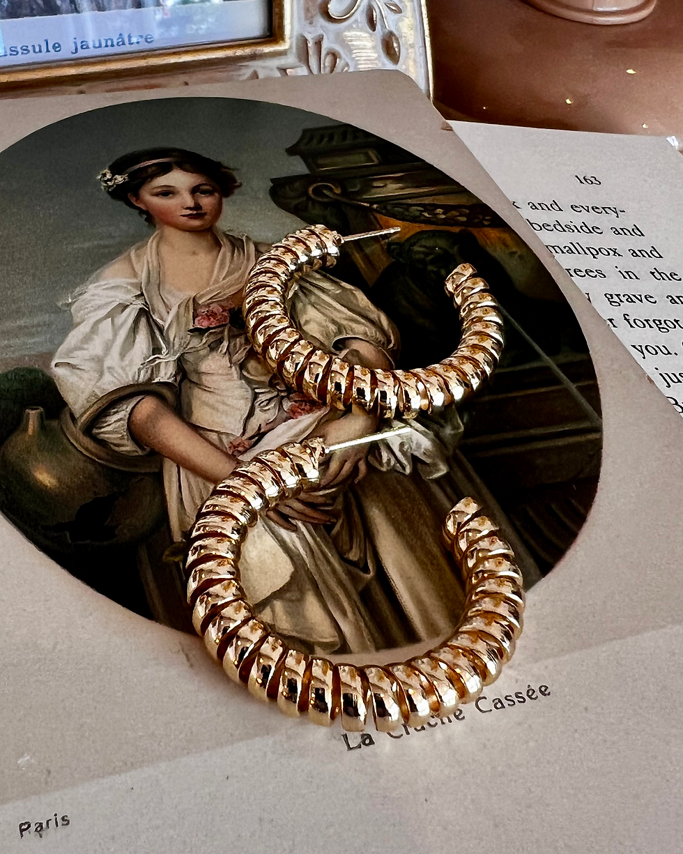 Vintage Goldplate Coil Hoops TVE28