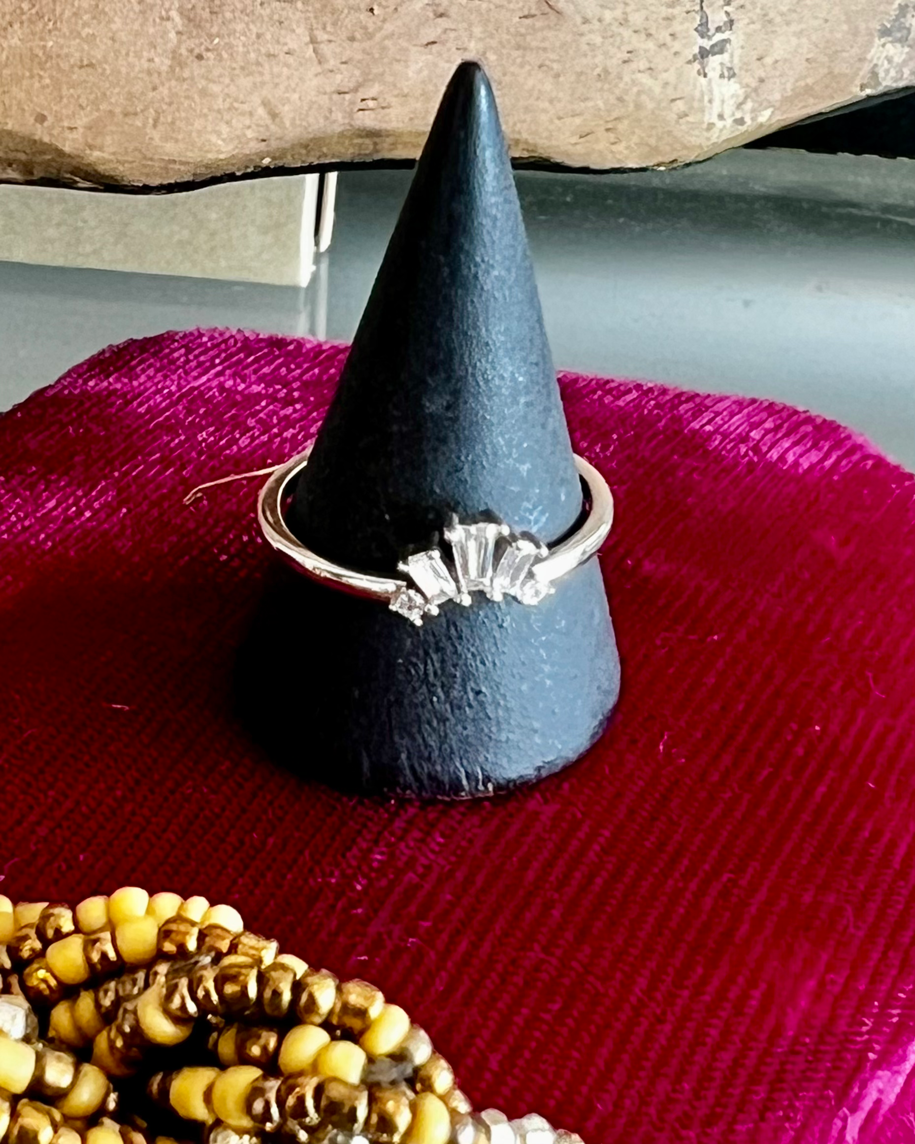 Vintage Cubic Zirconia + Sterling Silver Ring