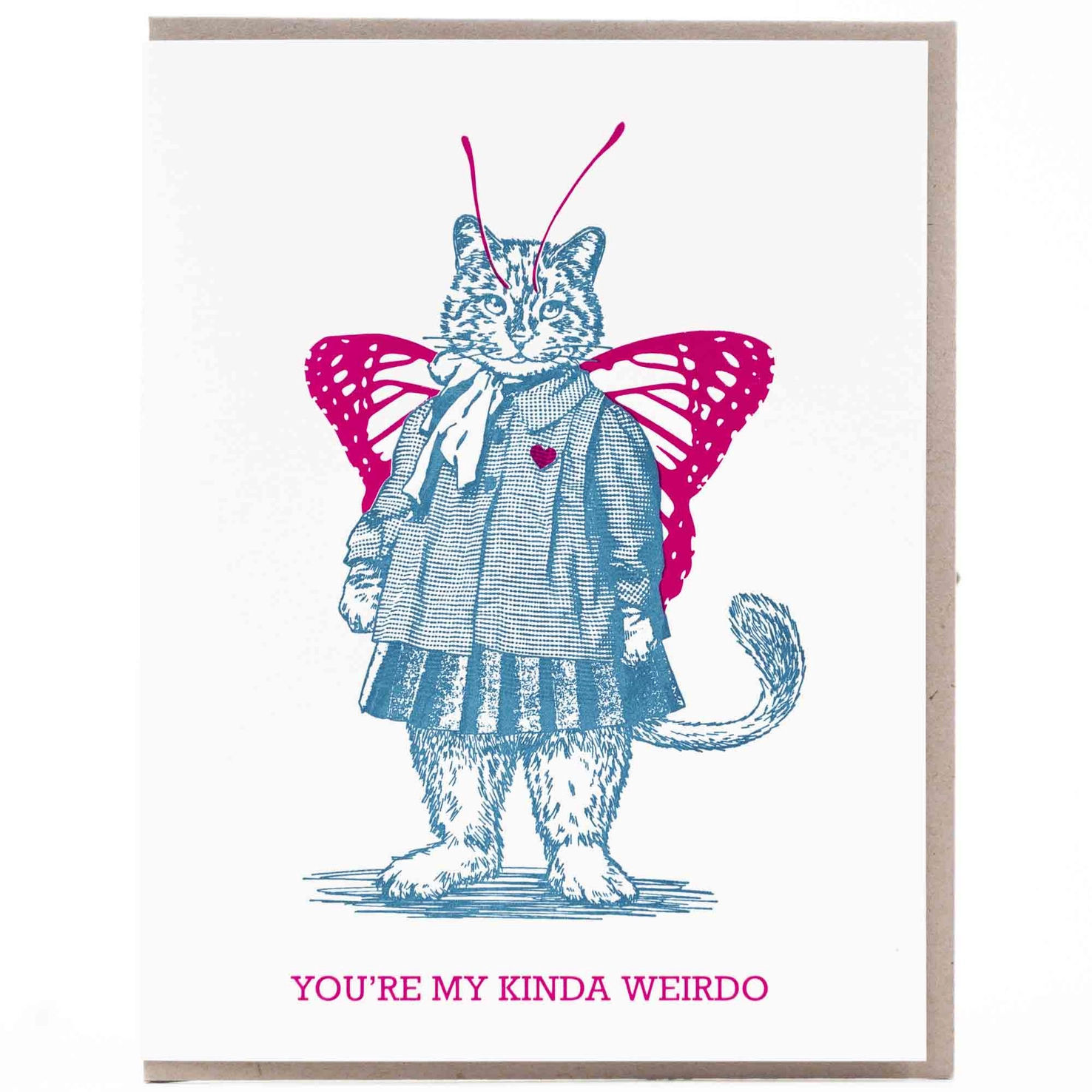 PORCHLIGHT PRESS ‘My Kinda Weirdo’ Cat Card CRA19
