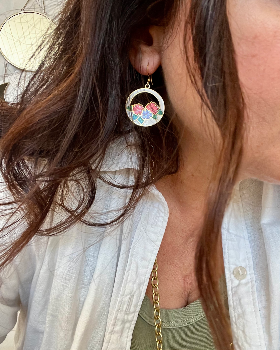 1980s Goldplate + Enamel Earrings TVE26