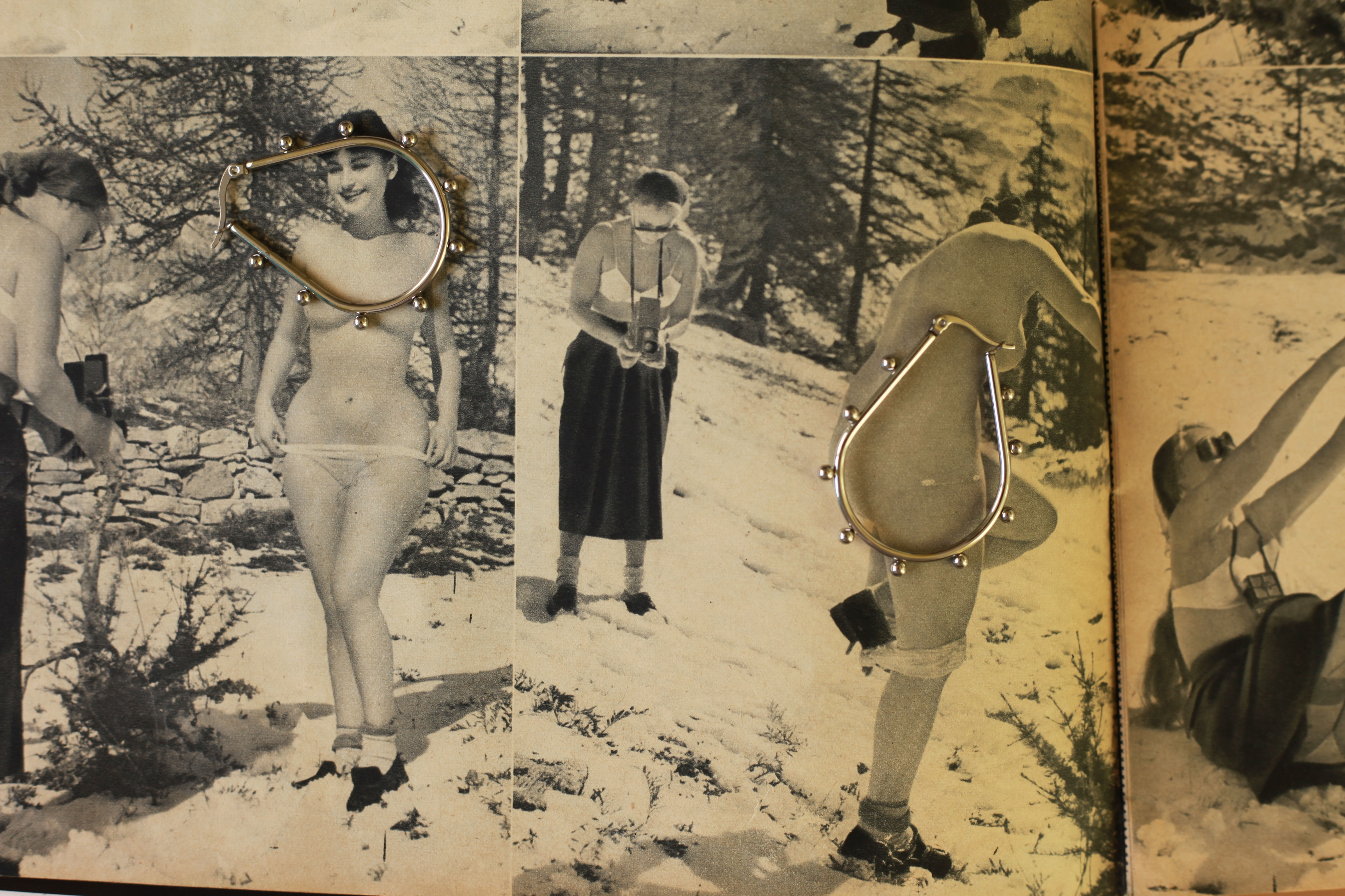 Hebe Silver Tuned Oval Hoops Earrings