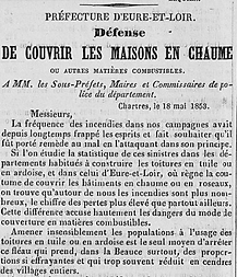 Extrait de la circulaire du préfet Ernest-Henri de Grouchy Le Journal de Chartres du jeudi 19 mai 1853