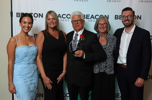 Joe & family members at the award dinner