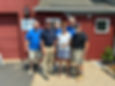 Saint George Mens Group members Randy McCartney, Jim Plunkett (chair of fundraiser), Bob Keiser and Steve DePalma with Christi Burton & Tony Sicignano - Co-Directors of Chloe's Closet