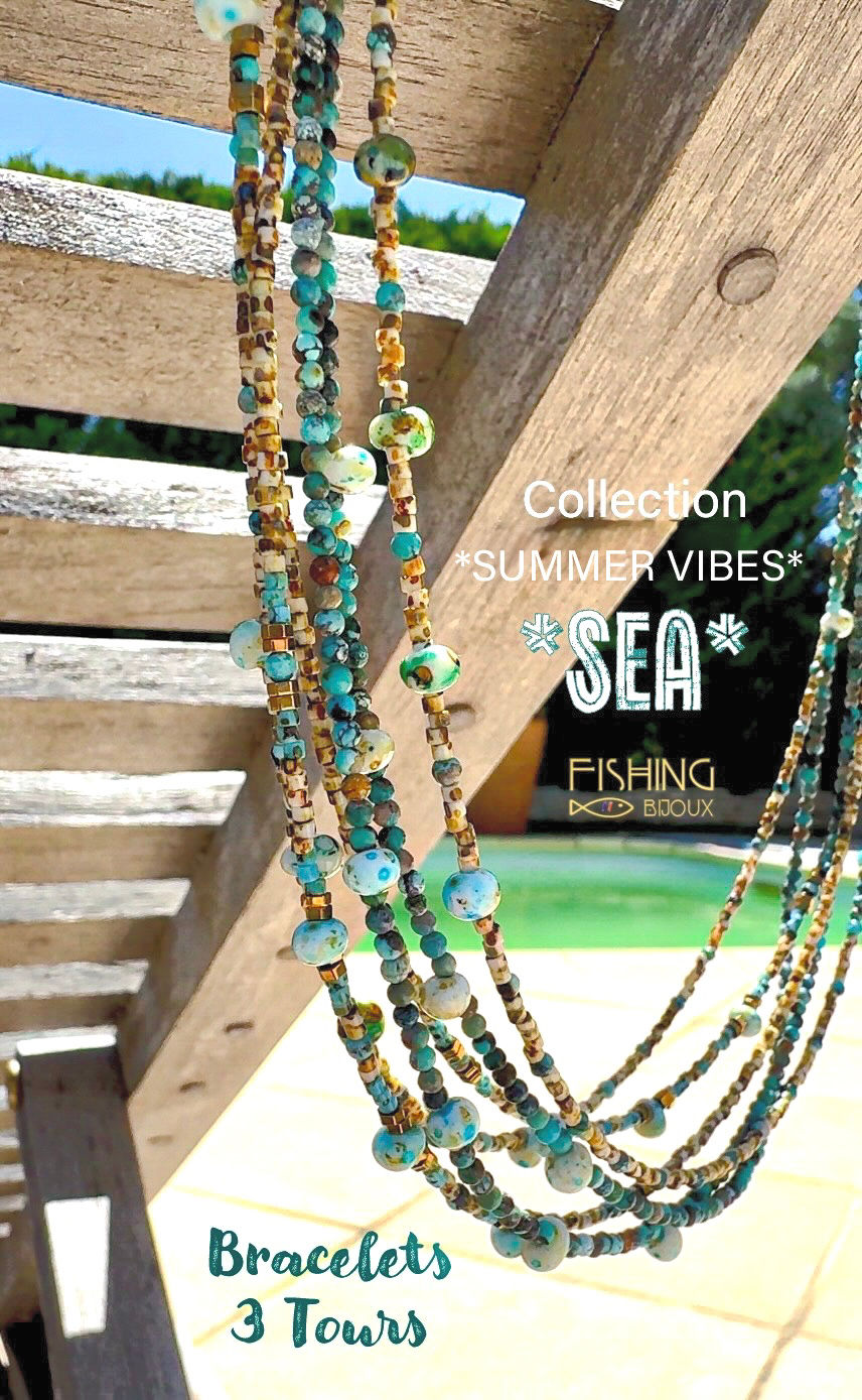 Thumbnail: Bracelets 3 tours ou Colliers SEA