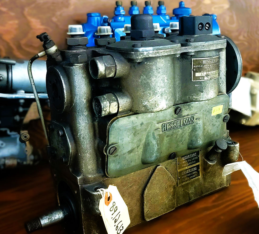 Hesselman motor corp AB injection pump at 250-VA-60A.