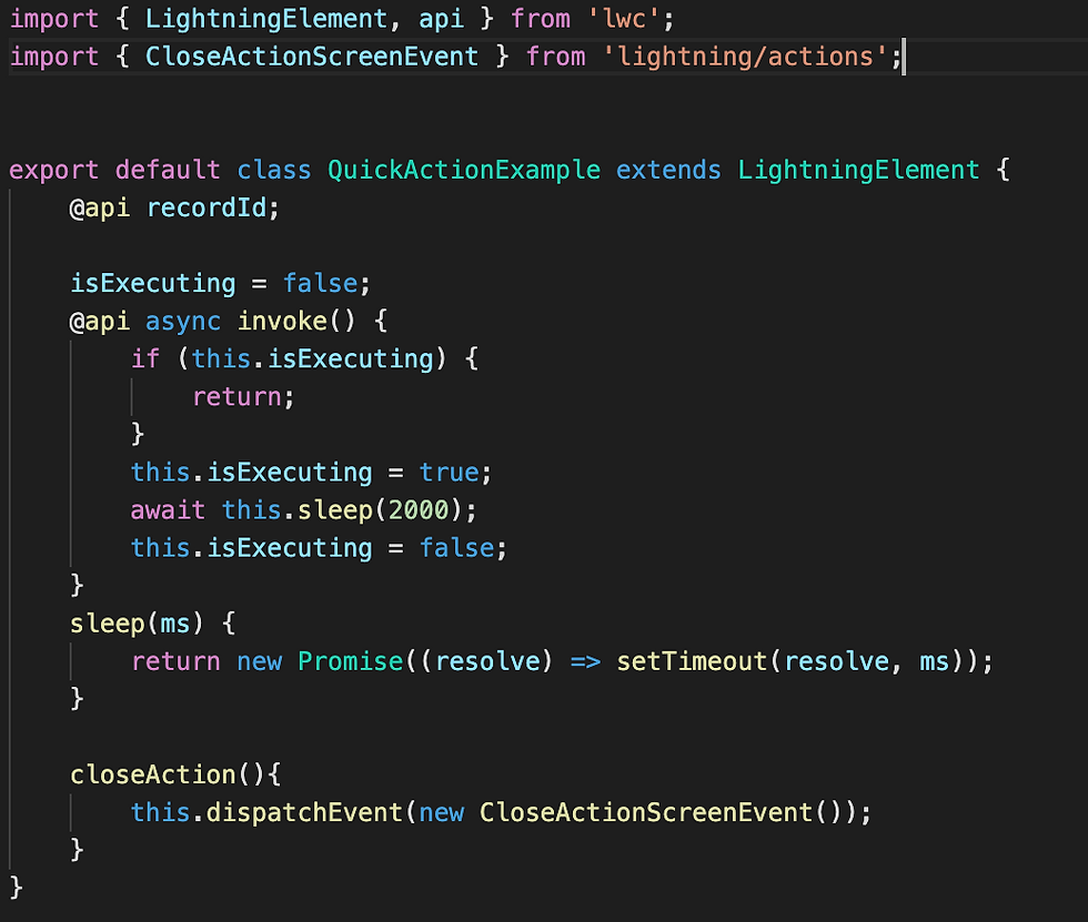 Quick Action Example LWCs in Salesforce