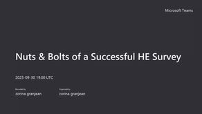 Nuts & Bolts of Successful HE Survey
