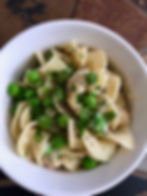 Noodles and peas