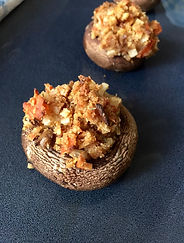 Baked stuffed mushrooms
