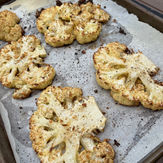 Cauliflower steak out of oven.jpeg