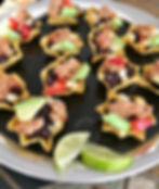 Mini Tacos with Blackbeans Red Pepper & Corn