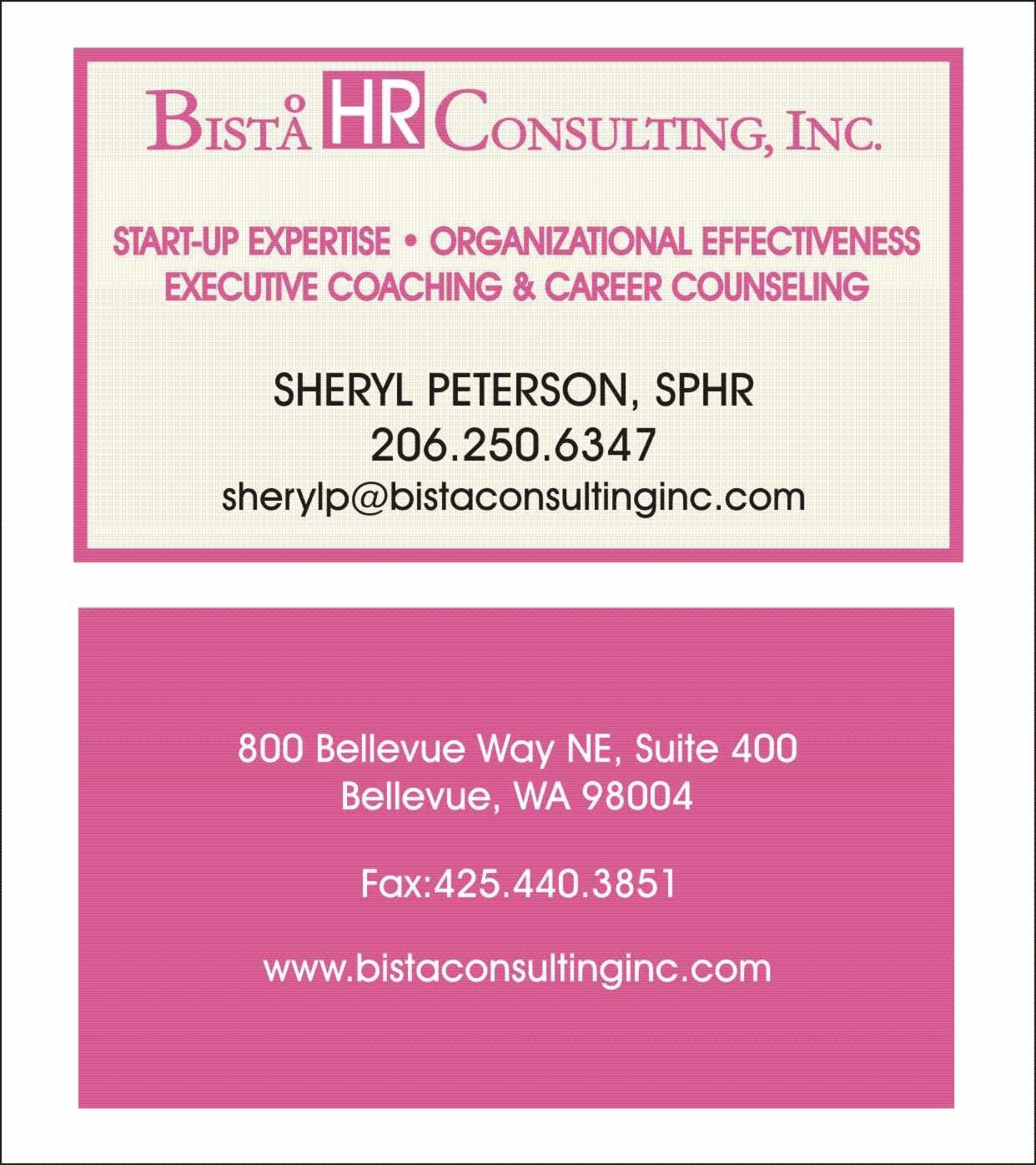 HR Consultant Logo Business Card