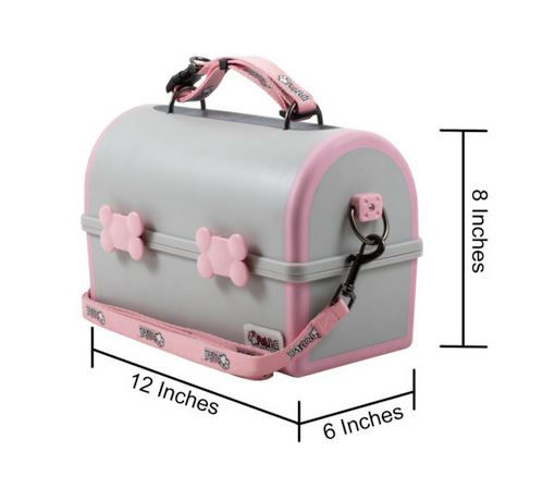 Thumbnail: My Pet Pail® | All in One Travel Dog Bowl - Pink/Grey
