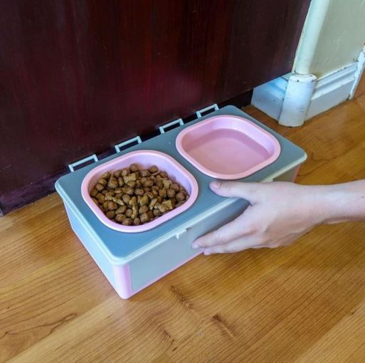 Thumbnail: My Pet Pail® | All in One Travel Dog Bowl - Pink/Grey