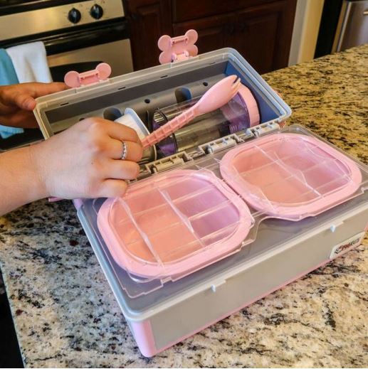 Thumbnail: My Pet Pail® | All in One Travel Dog Bowl - Pink/Grey