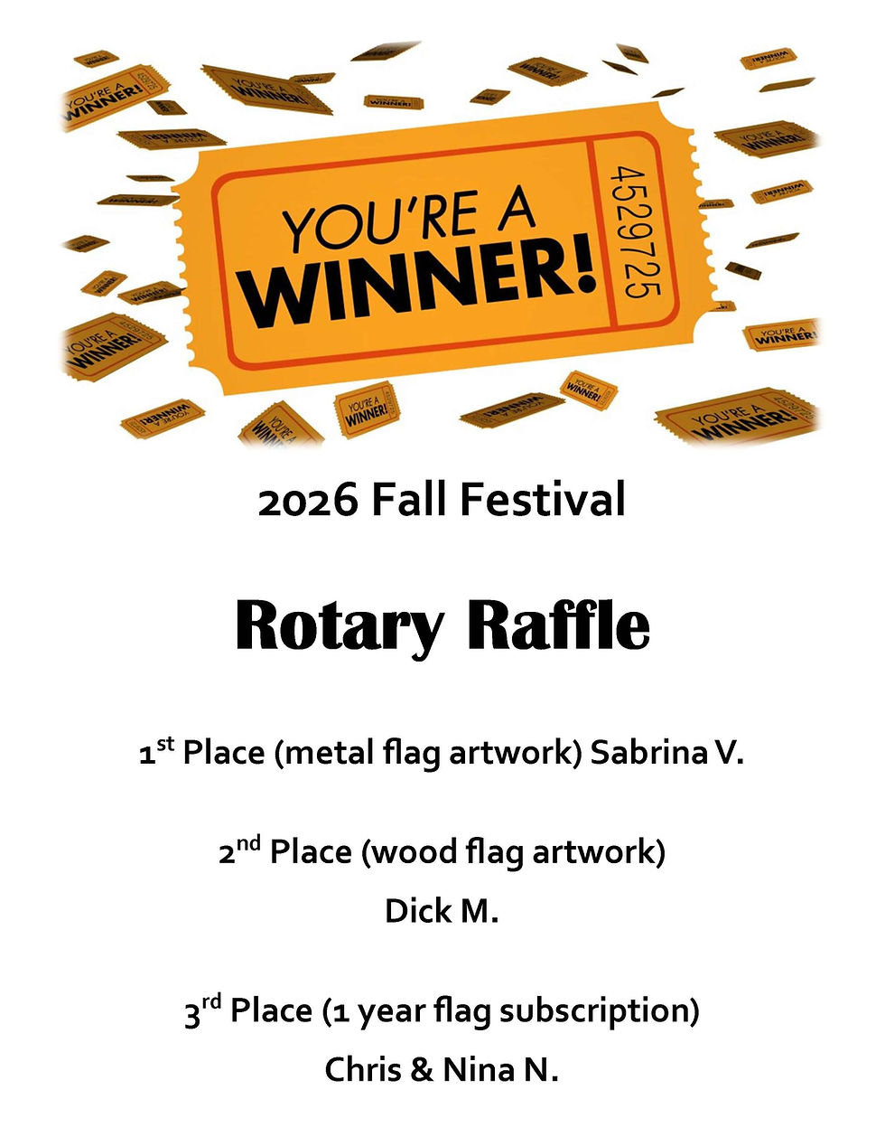 Rotary Flag Raffle 2026
