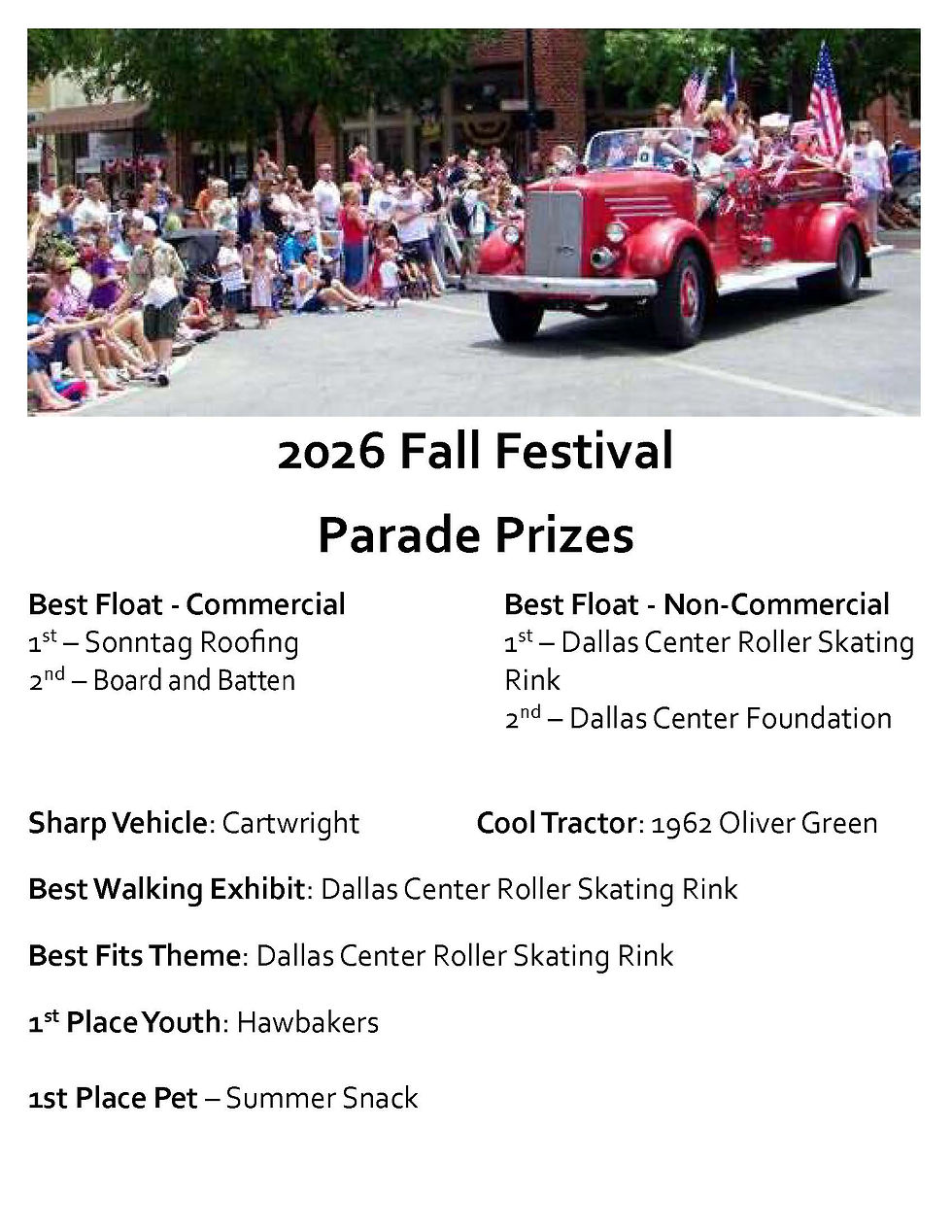Parade Results