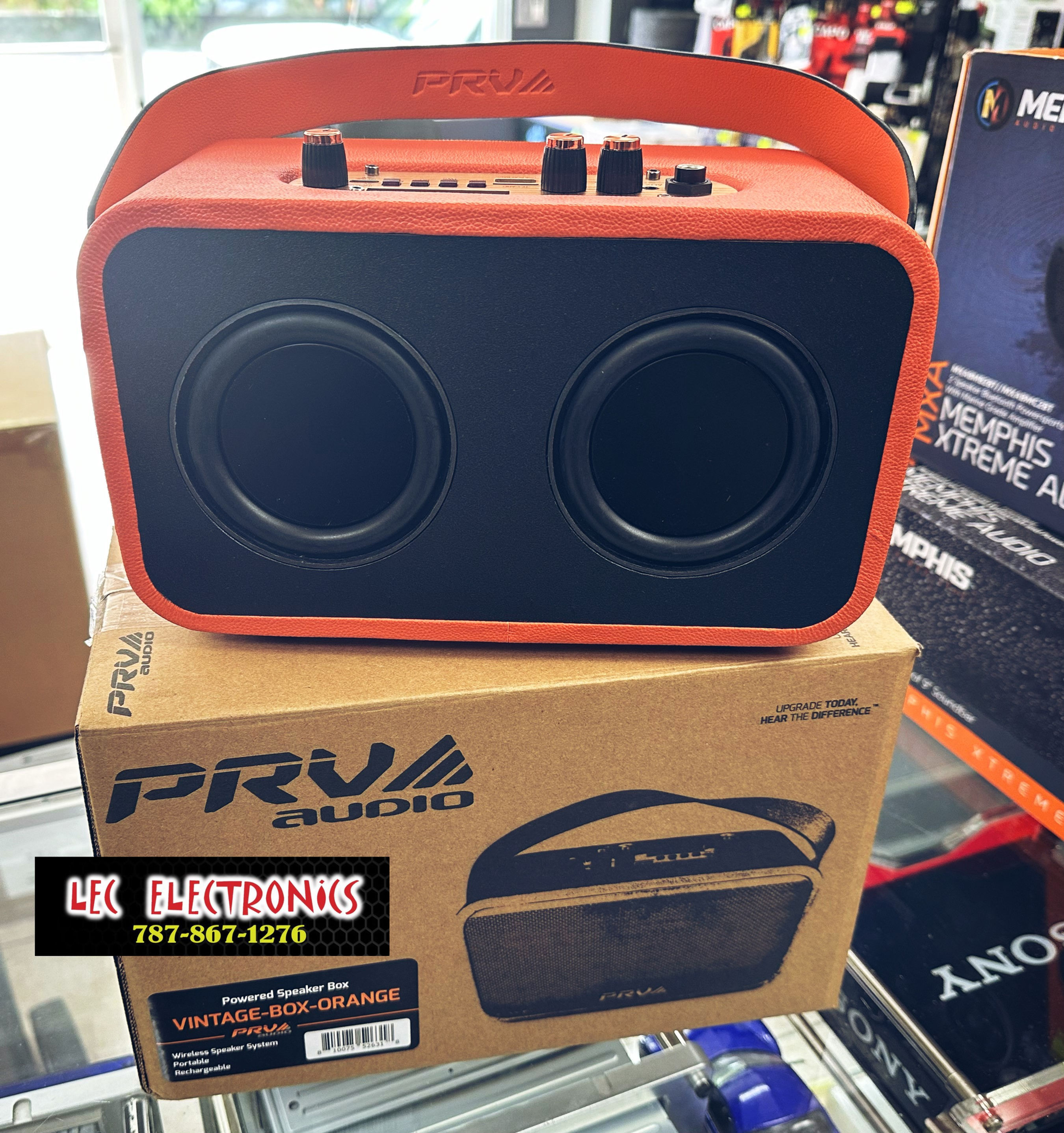 BOCINA PRV VINTAGE-BOX-ORANGE