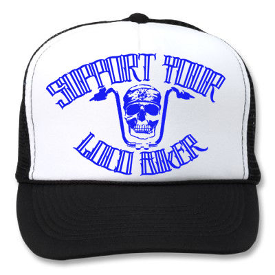 Thumbnail: "SUPPORT YOUR LOCO BIKER"  WHITE/BLACK HATS