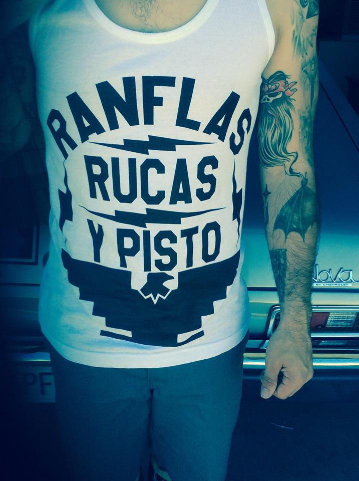 Thumbnail: "RANFLAS RUCAS Y PISTO" Men's white tank tops