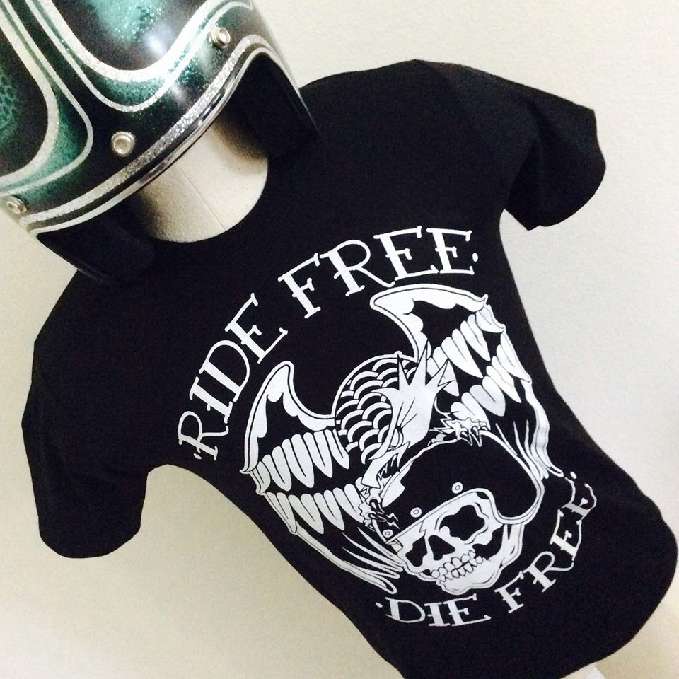 Thumbnail: RIDE FREE, DIE FREE eagle and skull tee