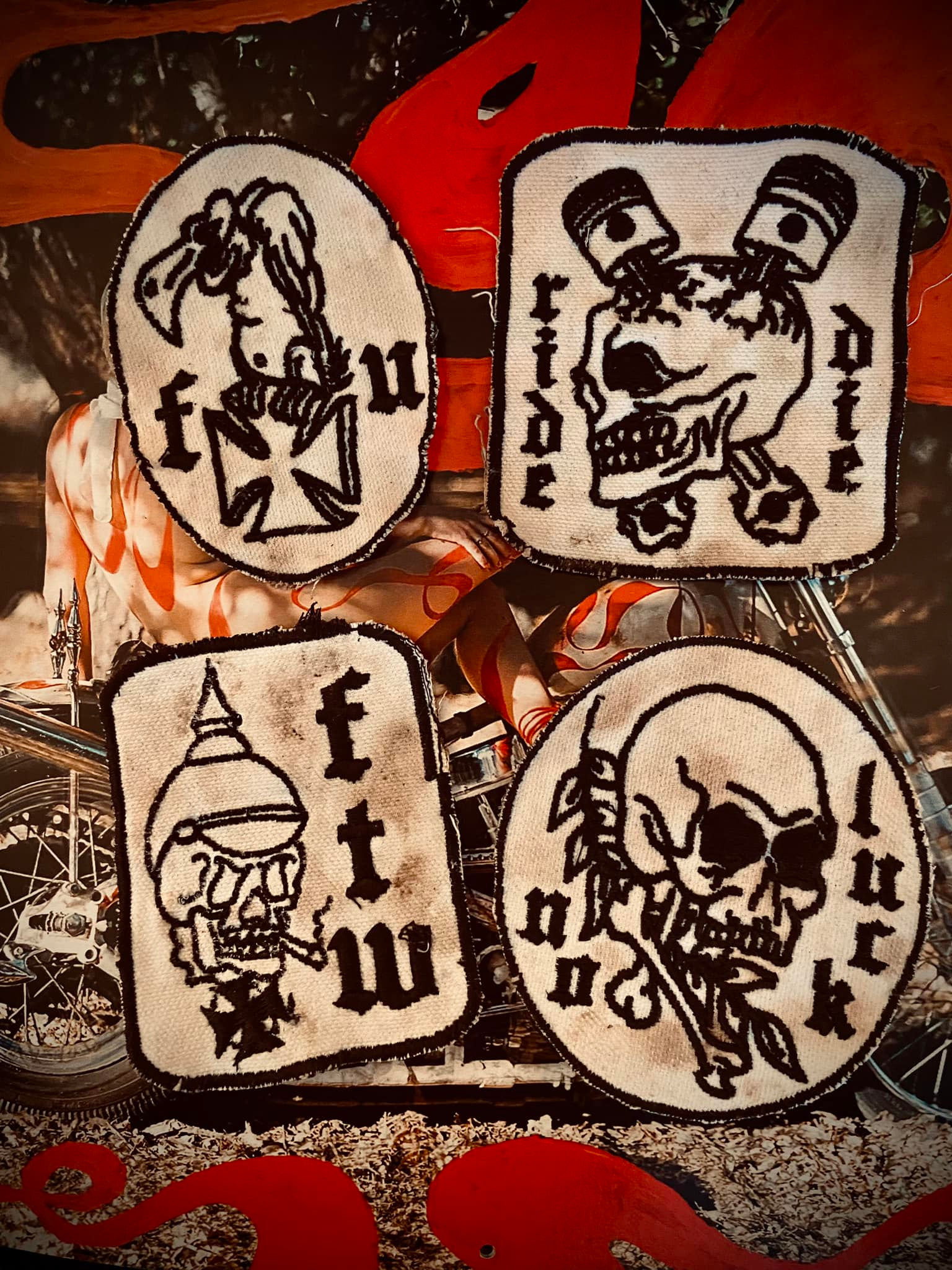 VINTAGE OUTLAW CLUB BIKER VEST PATCH