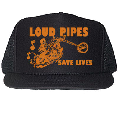 Thumbnail: LOUD PIPES SAVE LIVES BLACK TRUCKER HATS