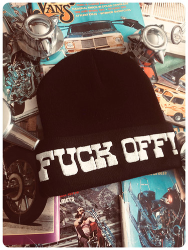 FUCK OFF! black beanie | killscumspeedcult