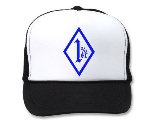 Thumbnail: 1%ER OUTLAW CLUB  WHITE/BLACK HATS