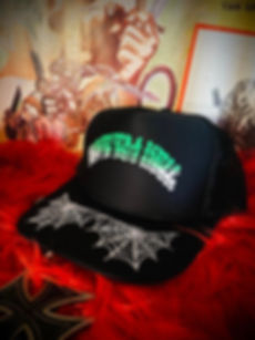 GIVE'EM HELL VINTAGE TRUCKER HAT HORROR GOOSEBUMBS 90S