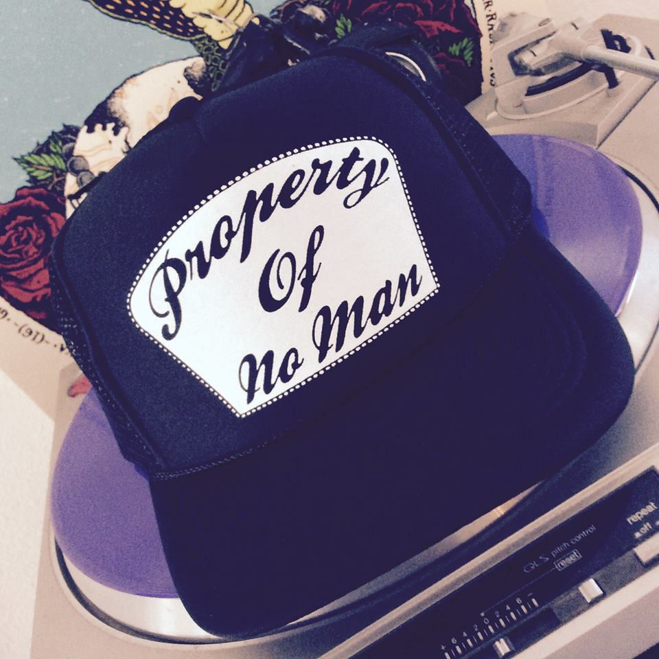 Thumbnail: Property Of No Man black mesh girl trucker caps