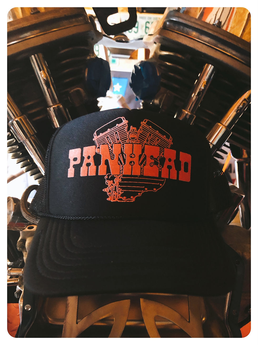 PANHEAD Black & Orange Trucker hat