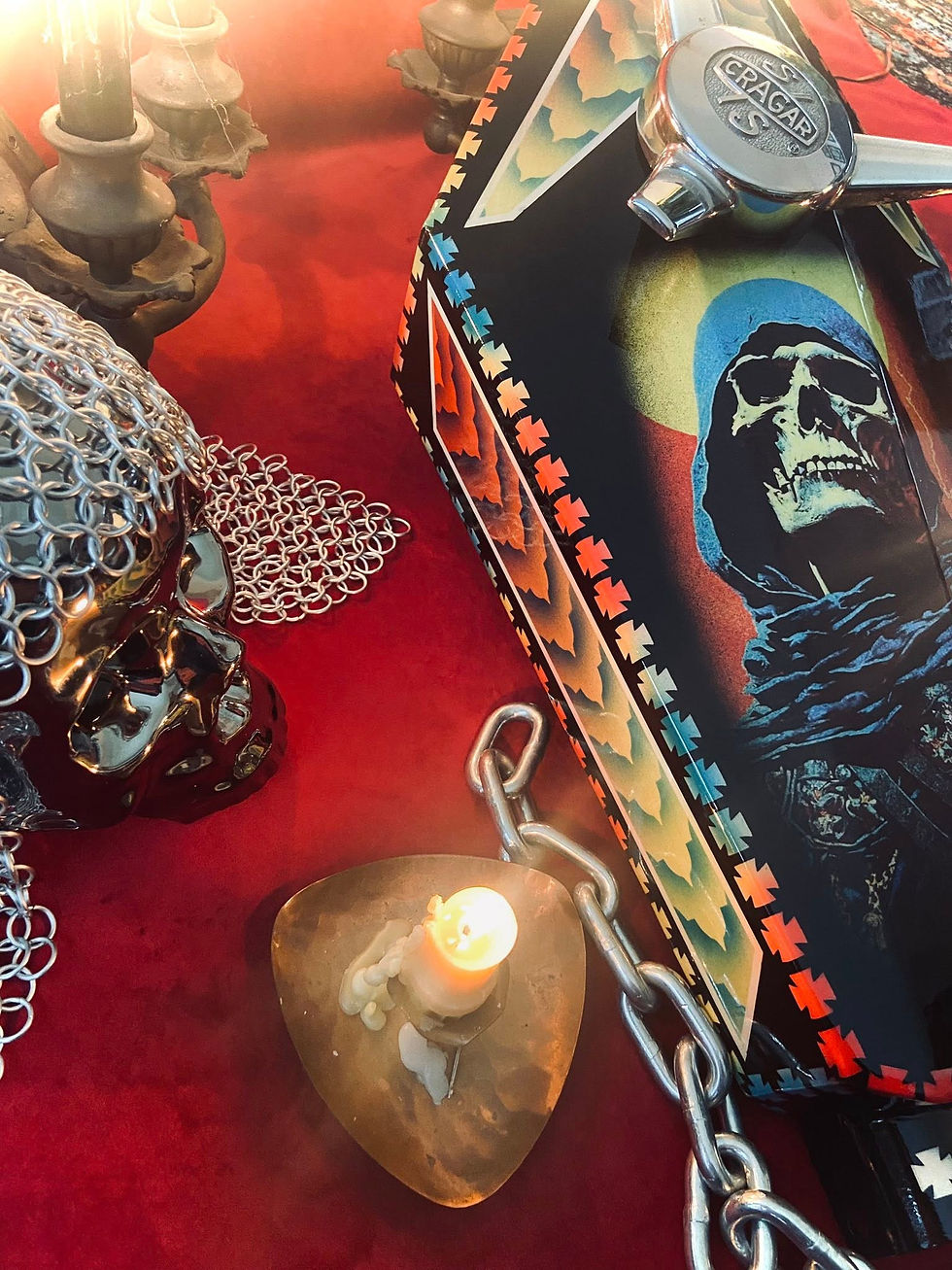 Thumbnail: Custom Painted Chopper Gas Tank Coffin Tank vintage