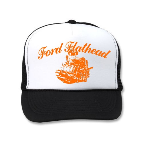 Thumbnail: FORD FLATHEAD ENGINE WHITE/BLACK HATS