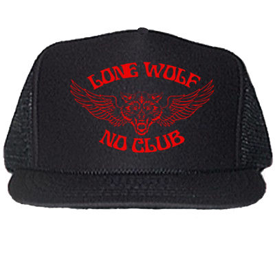 Thumbnail: LONE WOLF NO CLUB BLACK TRUCKER HATS
