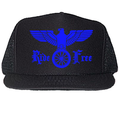 Thumbnail: "RIDE FREE" GERMAN EAGLE BLACK TRUCKER HATS